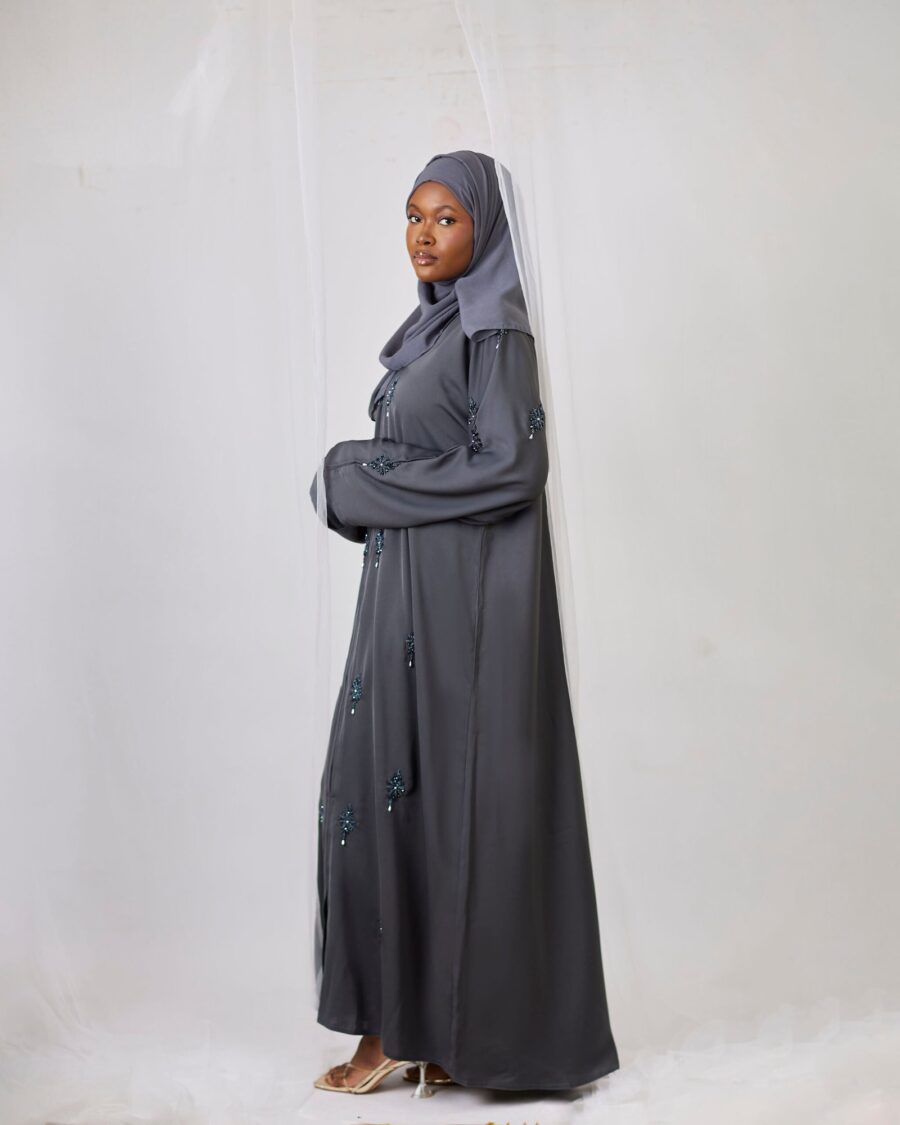 Almas Abaya - Grey - Image 2