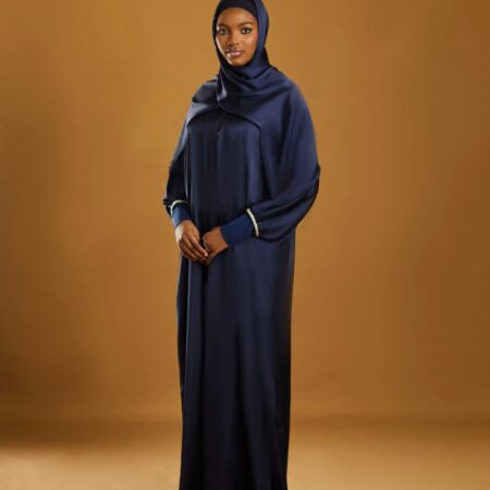 Harir Prayer Gown - Navy