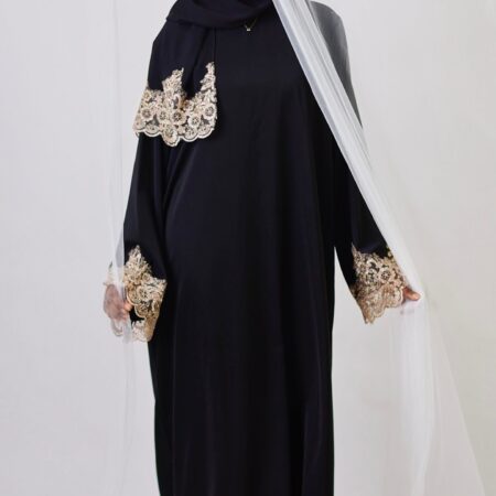 Lace Abaya - Black