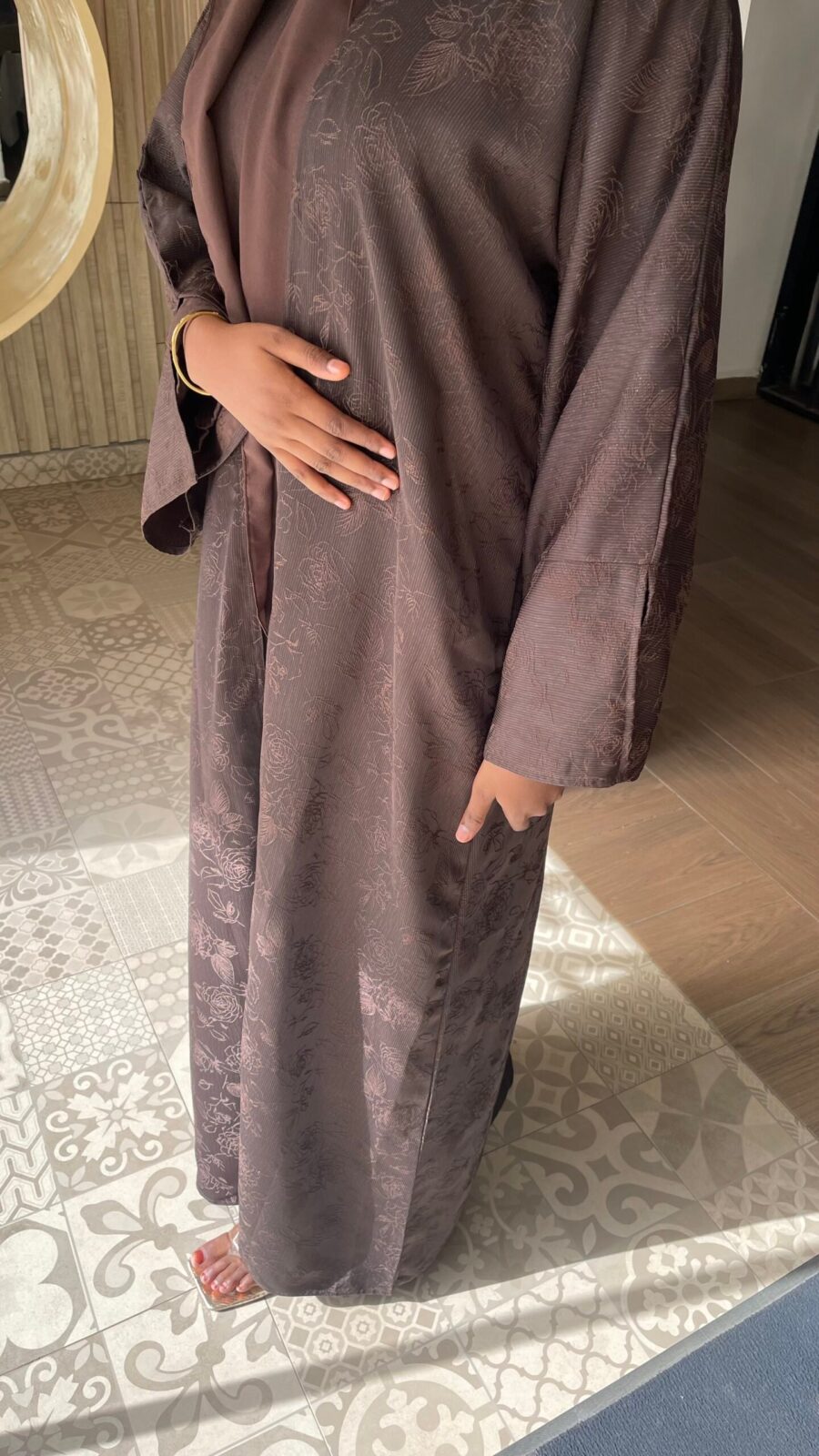 Shimmer Jacquard Abaya