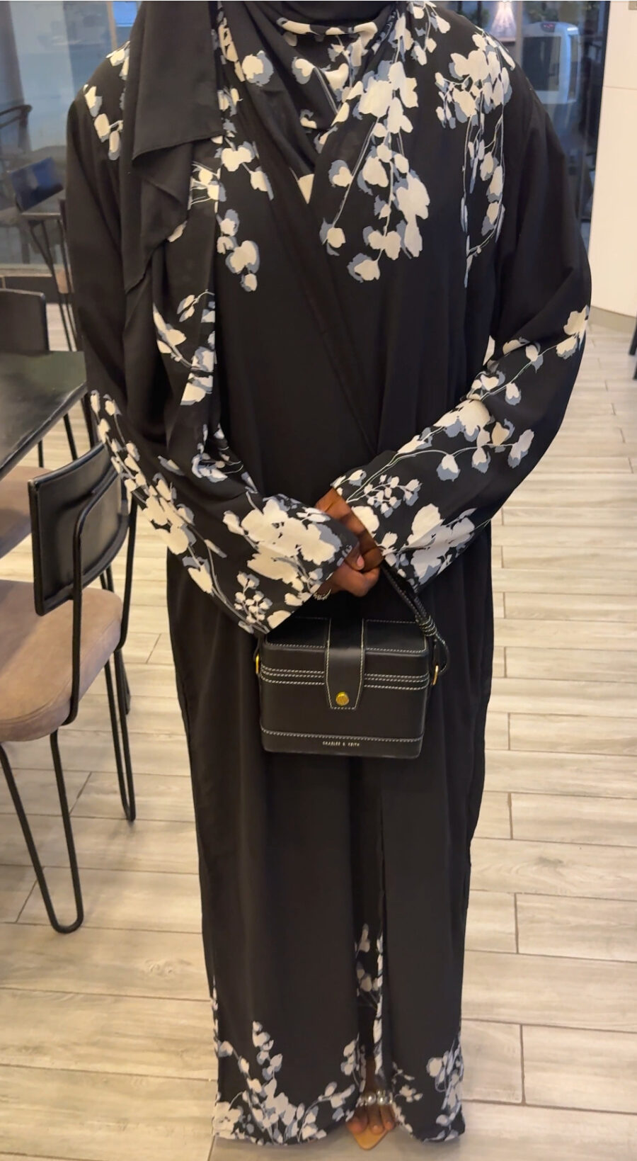 Blossom Chiffon Abaya - Image 3
